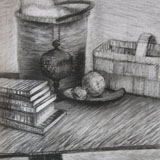 Still Life With Sugarbox 1, 100x70cm, coal