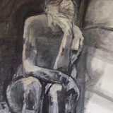 Sitting Woman, 150x115cm, mixed